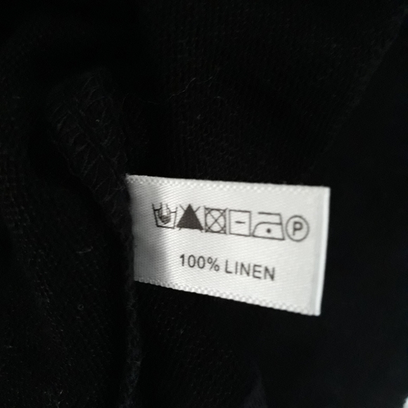 Lisa Todd Tank 100% Linen Scoop Neck 1X  Black Comfy Asymmetrical Hem NEW - Picture 10 of 15